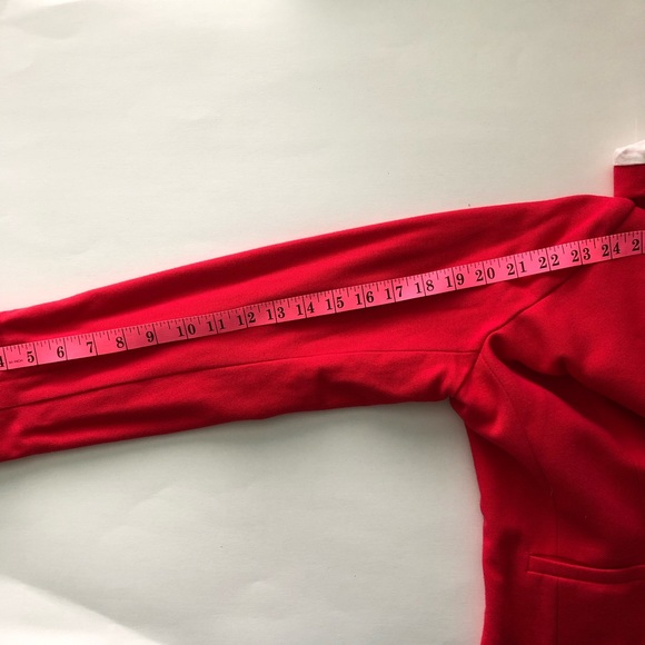 POINT ZERO Red Collarless Cotton Blazer NWT Size M - Picture 11 of 11